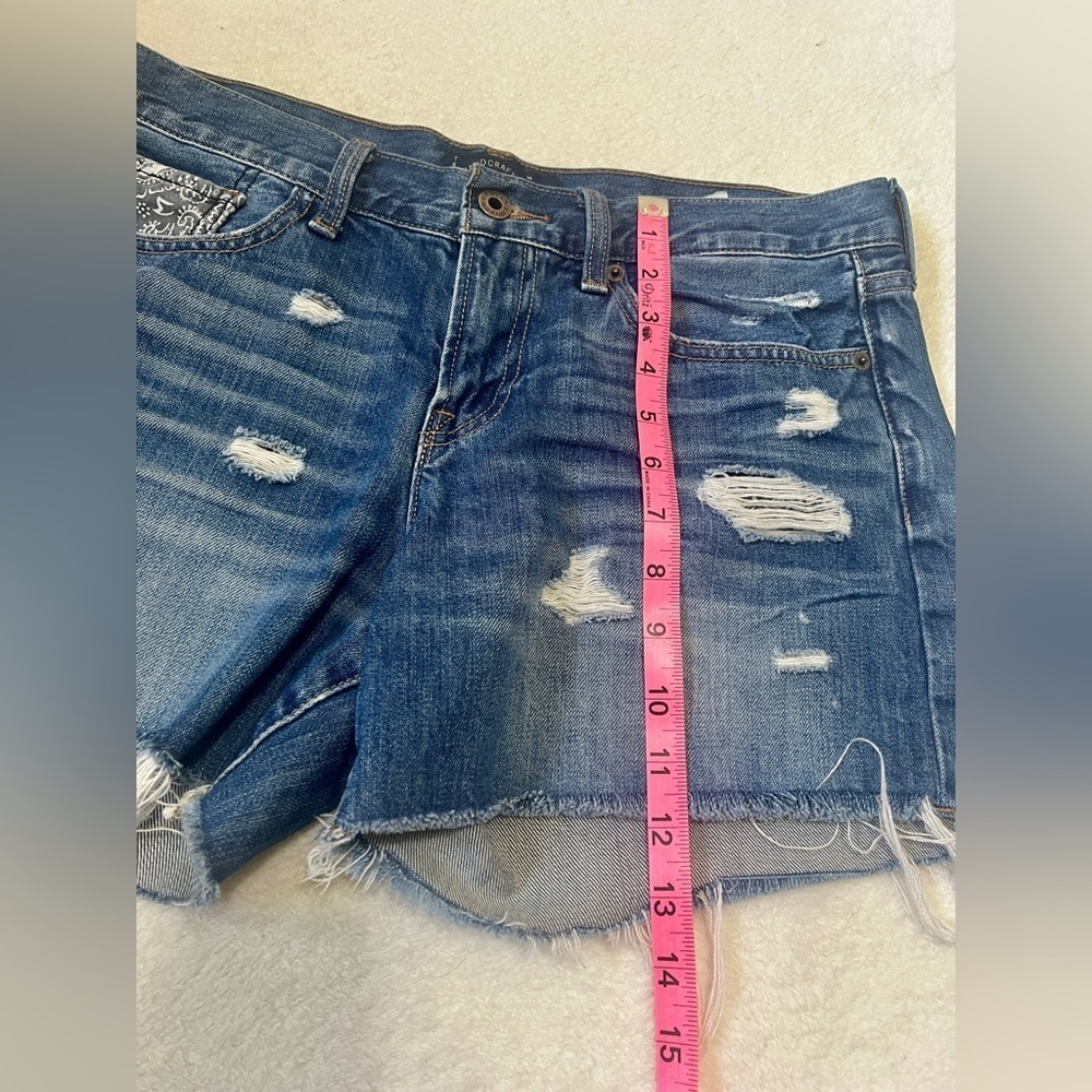 Lucky Brand 'The Cut Off' Paisley Patch Denim Short - Size 8/29 (fits like 34") - Picture 10 of 12